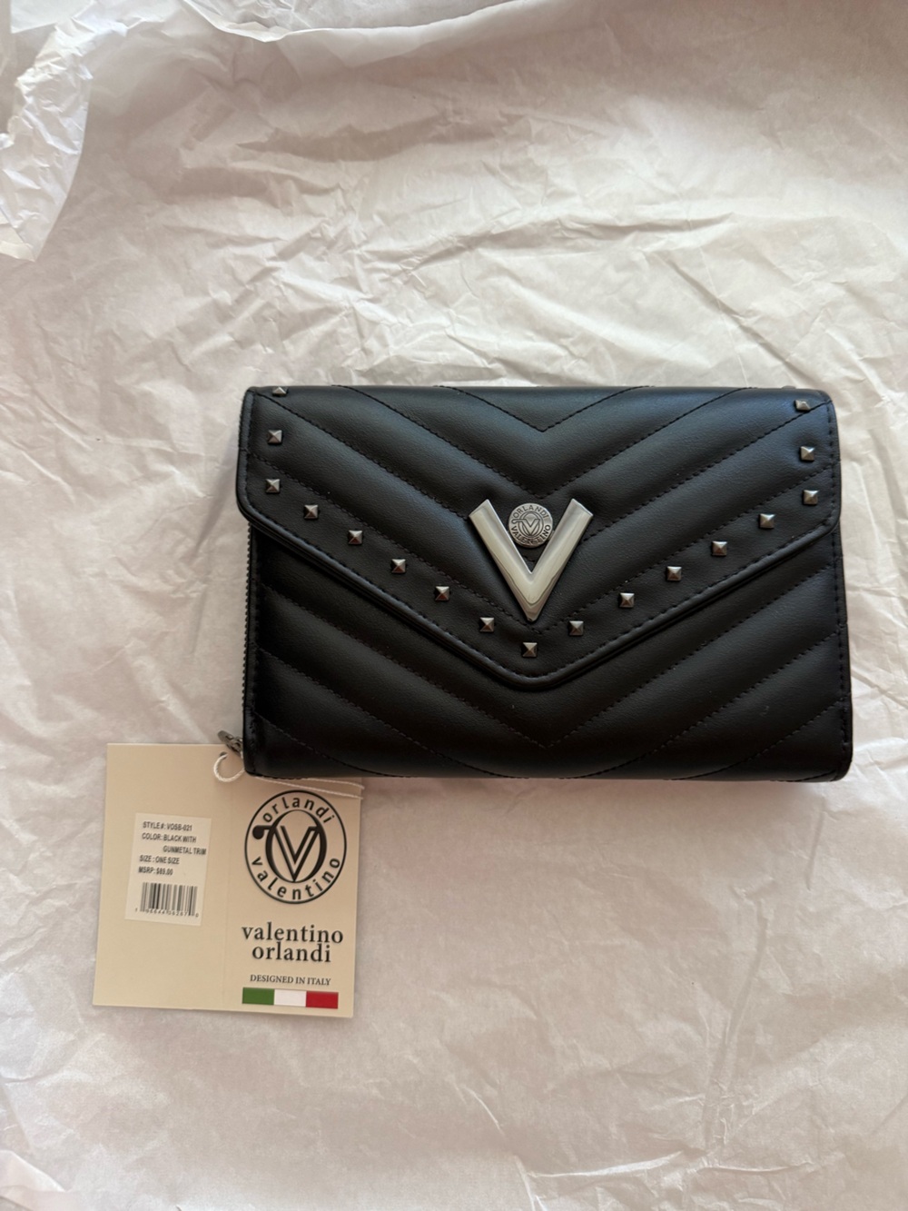 NWT Valentino Garavani Black Quilted Crossbody Bag